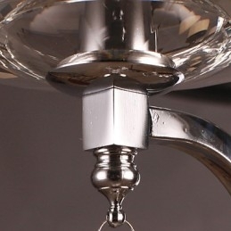 Aplica de perete din cristal argintiu cu 1 lumina