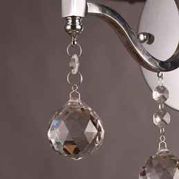 Aplica de perete din cristal argintiu cu 1 lumina