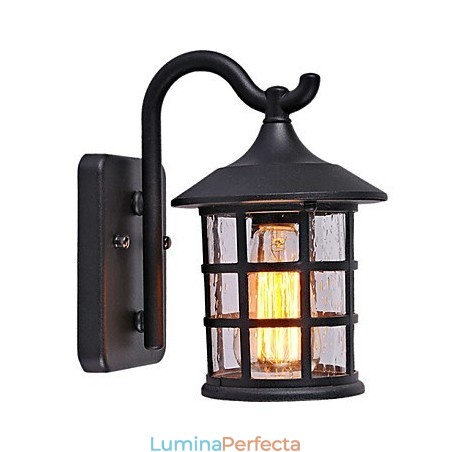 Aplică de perete de exterior, rezistentă la apă, din fier rustic, antic, lanternă de epocă, negru ruginit mat, aplice de perete pentru hol Aplică de perete de exterior, rezistentă la apă, din fier rustic, antic, lanternă de epocă, negru ruginit mat, aplice de perete pentru hol