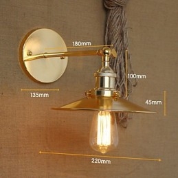 Vilă în stil industrial minimalist umbrelă aurie nostalgică în fața culoarului bisericii perete decorat