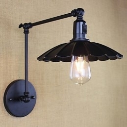 Lampă de noptieră pentru dormitor, hotel, restaurant, curea neagră mată, cu braț lung, perete dublu întrerupător