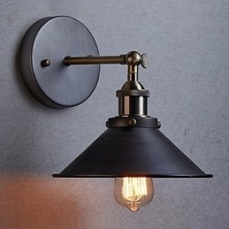 Industrial Vintage Edison Simplicity 1 Lumină, Sufragerie, Sufragerie, Sala de Studiu, Holul Biroului, Applique de Perete Metal