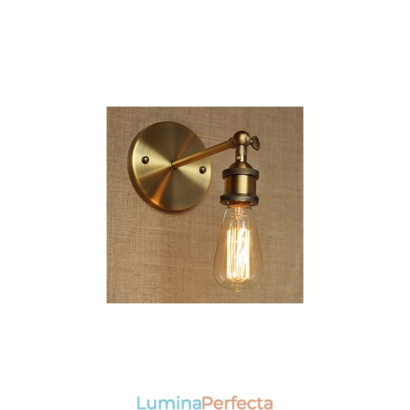 American Bar Cafe Restaurant Noptiera Cu culoar minimalista Applique de perete din fier forjat din bronz
