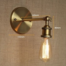 American Bar Cafe Restaurant Noptiera Cu culoar minimalista Applique de perete din fier forjat din bronz