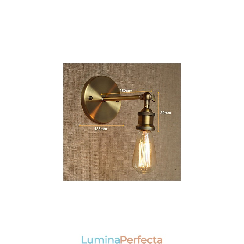 American Bar Cafe Restaurant Noptiera Cu culoar minimalista Applique de perete din fier forjat din bronz