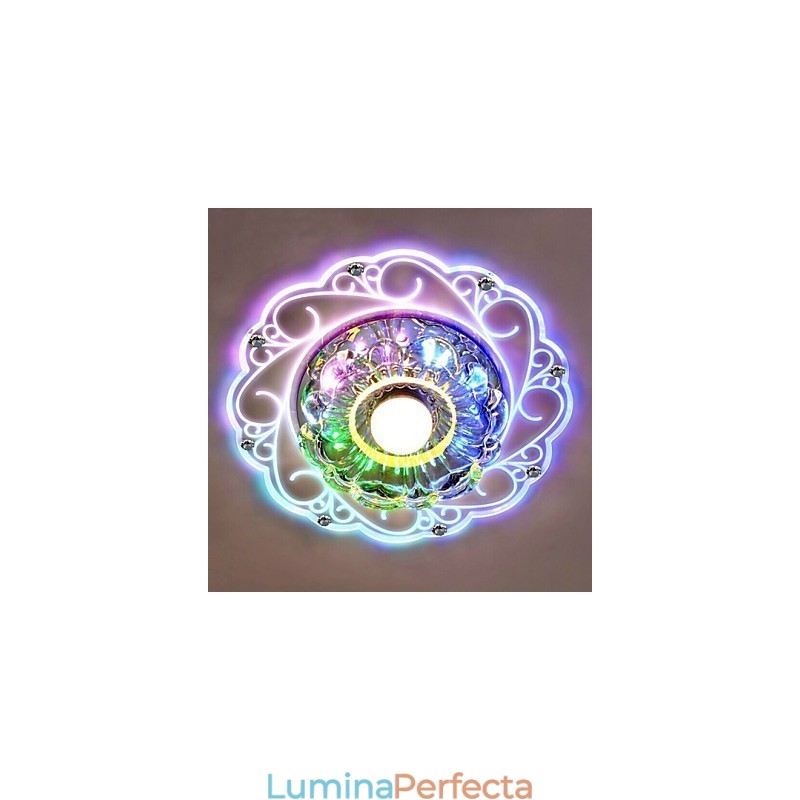 Plafoniera din cristal Spot SMD 3W Lampă creativă Tubă Lumină colorată în dom