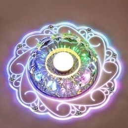 Plafoniera din cristal Spot SMD 3W Lampă creativă Tubă Lumină colorată în dom