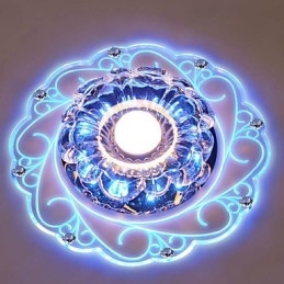 Plafoniera din cristal Spot SMD 3W Lampă creativă Tubă Lumină colorată în dom