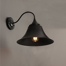 Lampă de perete Designer Duds Loft Style Ancient Black Iron Cap