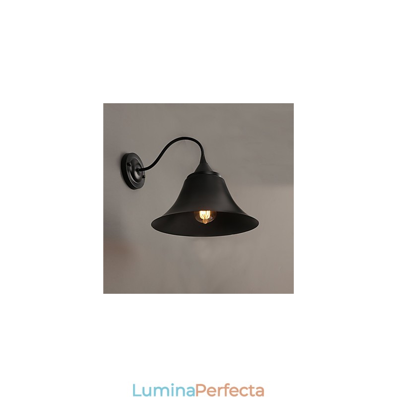 Lampă de perete Designer Duds Loft Style Ancient Black Iron Cap