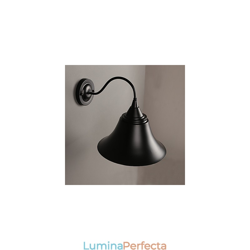Lampă de perete Designer Duds Loft Style Ancient Black Iron Cap