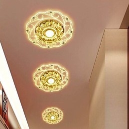 Plafoniera din cristal Spot SMD 3W Lampă creativă Tubă Lumină colorată în dom