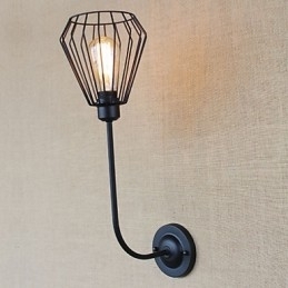 American Country Creative Iron Cot Lampă antică cu un singur cap Noptiera