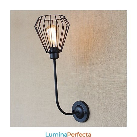 American Country Creative Iron Cot Lampă antică cu un singur cap Noptiera