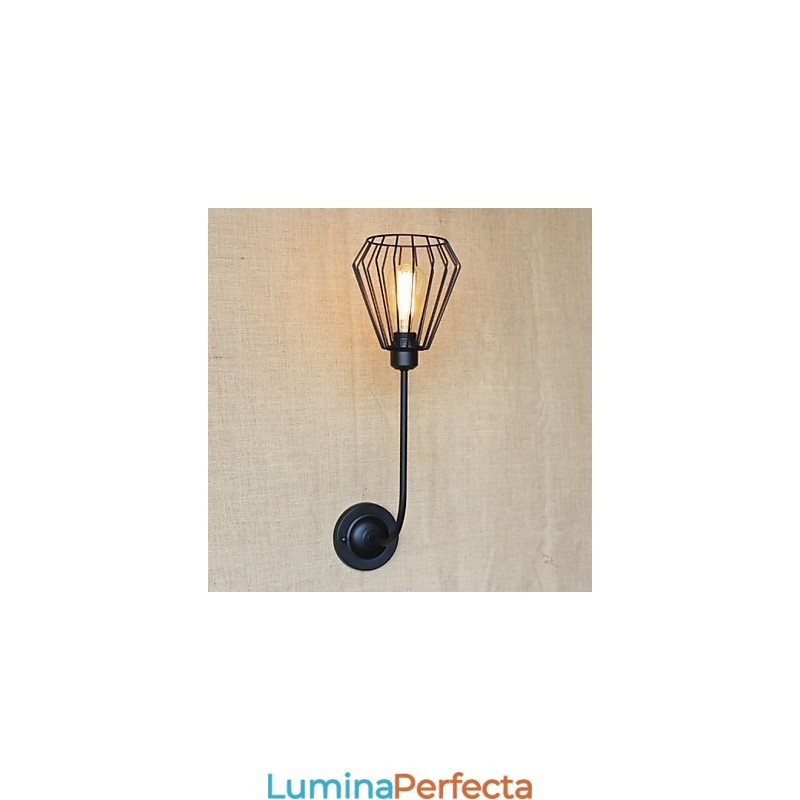 American Country Creative Iron Cot Lampă antică cu un singur cap Noptiera