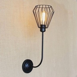 American Country Creative Iron Cot Lampă antică cu un singur cap Noptiera