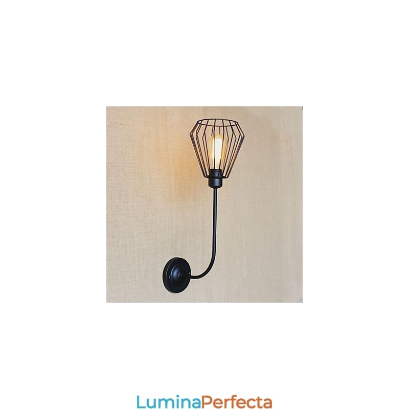 American Country Creative Iron Cot Lampă antică cu un singur cap Noptiera