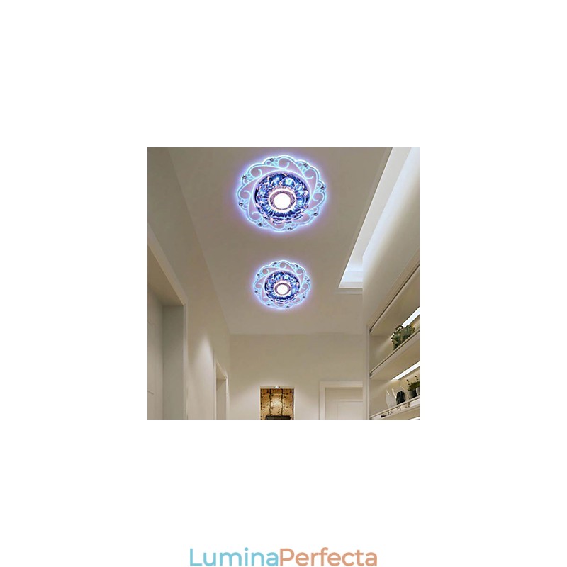 Plafoniera din cristal Spot SMD 3W Lampă creativă Tubă Lumină colorată în dom