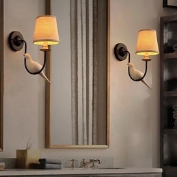 Păsări din America de Nord Lămpi de perete de artă creativă din pânză europeană