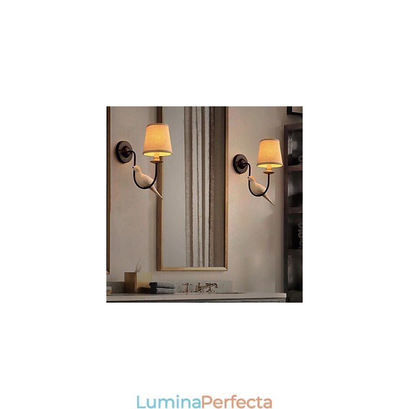 Păsări din America de Nord Lămpi de perete de artă creativă din pânză europeană