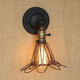 Applic decorativ de perete din plasă din fier ruginit, în stil industrial american