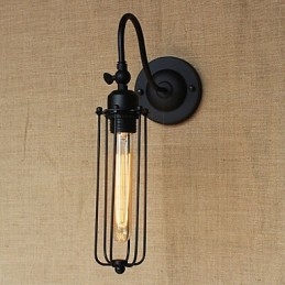 Artă Minimalist Matte Black American Country Living Room Lampă Dormitor Balcon Perete Lampă Noptieră