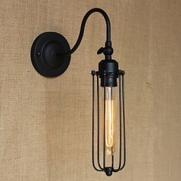 Artă Minimalist Matte Black American Country Living Room Lampă Dormitor Balcon Perete Lampă Noptieră