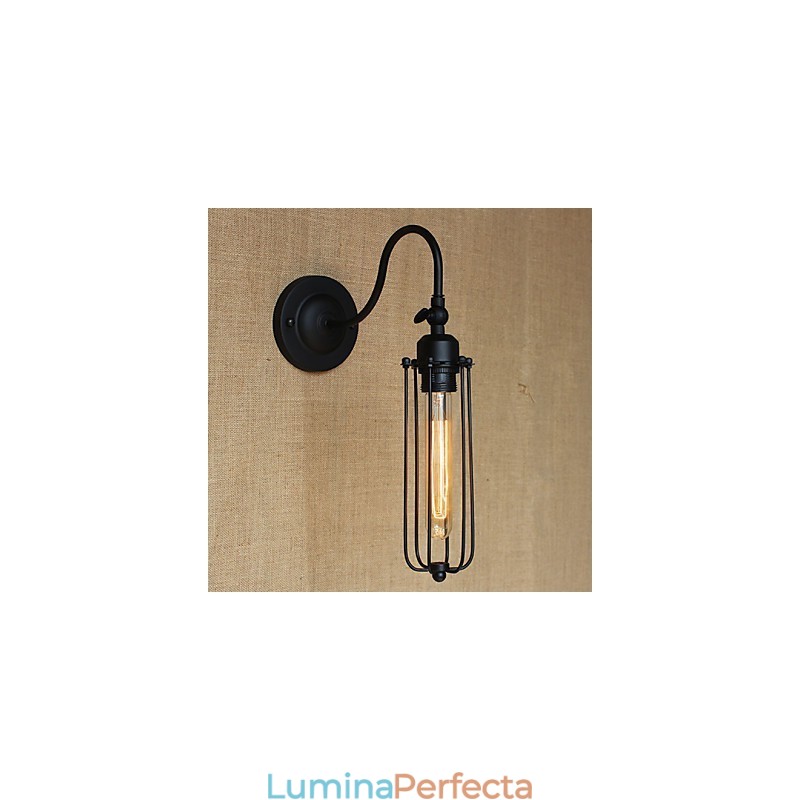 Artă Minimalist Matte Black American Country Living Room Lampă Dormitor Balcon Perete Lampă Noptieră