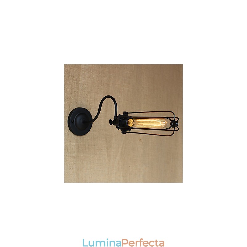 Artă Minimalist Matte Black American Country Living Room Lampă Dormitor Balcon Perete Lampă Noptieră