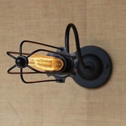 Artă Minimalist Matte Black American Country Living Room Lampă Dormitor Balcon Perete Lampă Noptieră