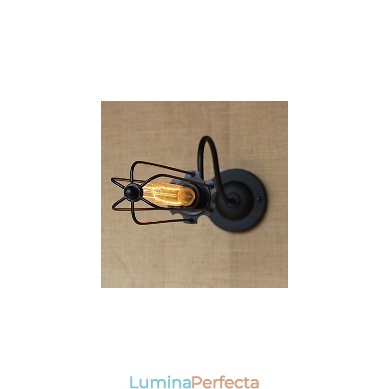 Artă Minimalist Matte Black American Country Living Room Lampă Dormitor Balcon Perete Lampă Noptieră