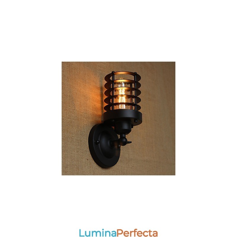 Retro, simplu, elegant, negru, noptiera, culoar, scari, balcon, perete decorativ