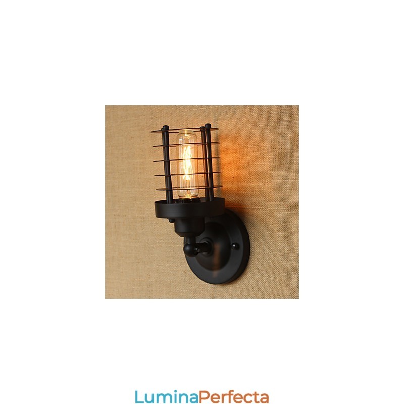 Retro, simplu, elegant, negru, noptiera, culoar, scari, balcon, perete decorativ