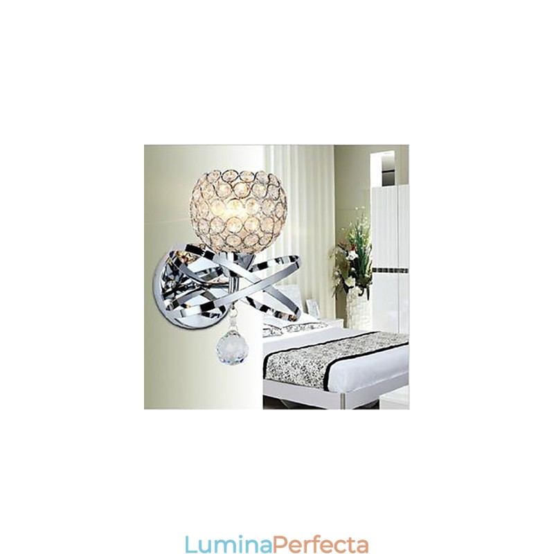 Lampă de perete din cristal cu un singur cap