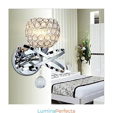 Lampă de perete din cristal cu un singur cap Lampă de perete din cristal cu un singur cap