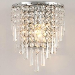 Aplică de perete din cristal la modă modernă Iluminarea patului Lampă de perete din cristal