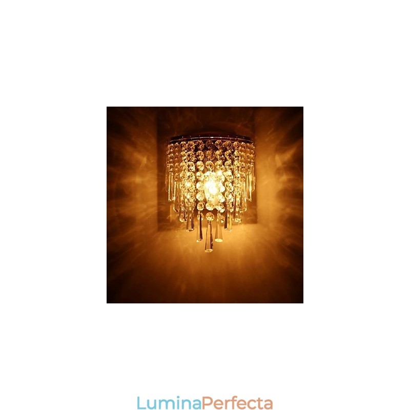 Aplică de perete din cristal la modă modernă Iluminarea patului Lampă de perete din cristal