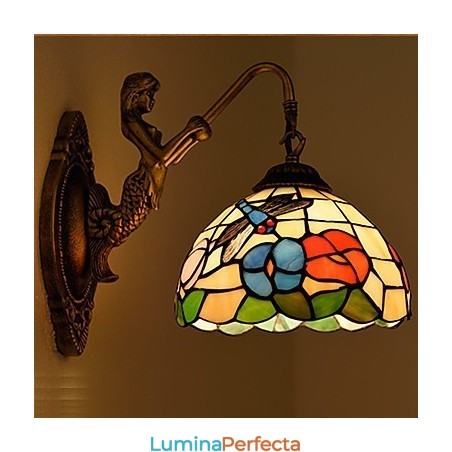 Aplică de perete din fier forjat cu contract european, creativ, lumini din sticlă Aplică de perete din fier forjat cu contract european, creativ, lumini din sticlă