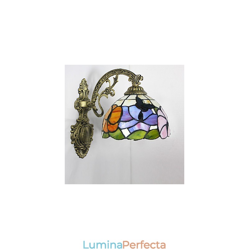 European Mediteranean Contractat Rural Creativ Fier forjat Lampă de perete Lumini din sticlă