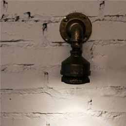 Lampă pentru țeavă de apă din fier pentru mansardă Applique de perete Corpuri de iluminat de perete vintage industriale pentru iluminat interioară acasă