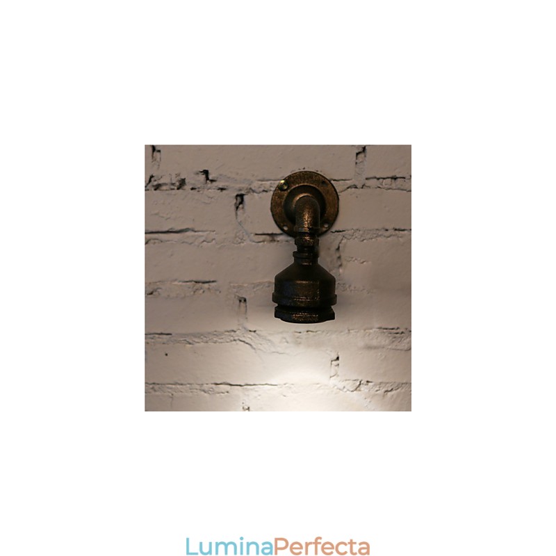 Lampă pentru țeavă de apă din fier pentru mansardă Applique de perete Corpuri de iluminat de perete vintage industriale pentru iluminat interioară acasă