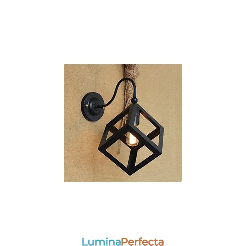Bar Magazin de imbracaminte Restaurant Scara Xuan Industrial Fereastra Patrata Decoreaza Lampa de Perete