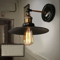 Lampă de perete cu umbrelă neagră cu un singur cap Nordic Creativ, care restaurează lumina căilor antice