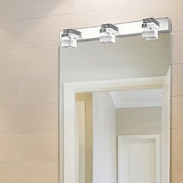 Aplică modernă de perete cu bule de sticlă cu umbră cubică în stil oglindă