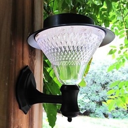 Energie solară în aer liber Vilă albă, montare pe perete, grădină, curte, ușă, lampă