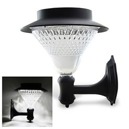 Energie solară în aer liber Vilă albă, montare pe perete, grădină, curte, ușă, lampă