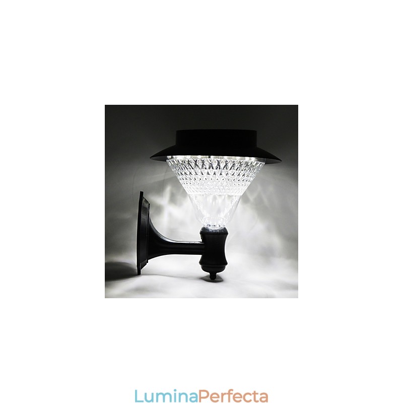 Energie solară în aer liber Vilă albă, montare pe perete, grădină, curte, ușă, lampă