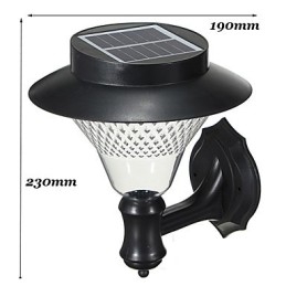 Energie solară în aer liber Vilă albă, montare pe perete, grădină, curte, ușă, lampă