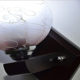 Lampă de perete creativă din lemn masiv de dormitor Capul unui pat luminează