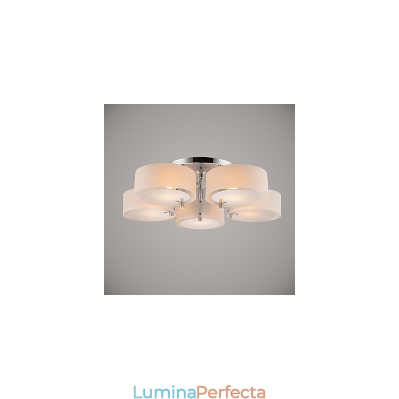 Plafoniera încastrabilă, modernă, contemporană, cu 5 lumini, metal